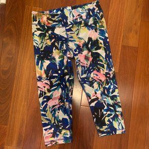 Anthropologie Pure + Good Crop Leggings floral L